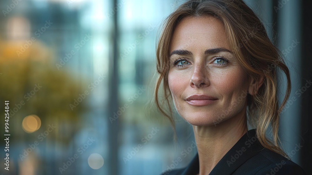 Fototapeta premium confident businesswoman presenting in a corporate meeting, showcasing her professionalism and leadership qualities through an impactful portrait