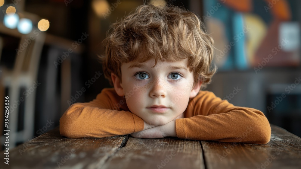 The Thoughtful Boy at Table The Thoughtful Boy at Table