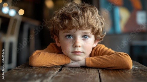 The Thoughtful Boy at Table