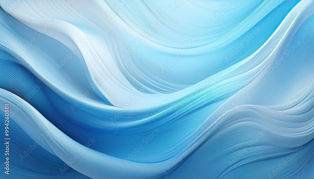 Obraz premium Supple light blue abstract poster banner backdrop with a blue-white pastel gradient background.