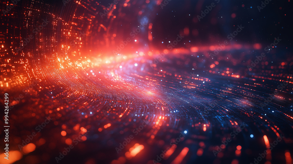 A colorful, abstract image of a spiral with red and blue colors A colorful, abstract image of a spiral with red and blue colors