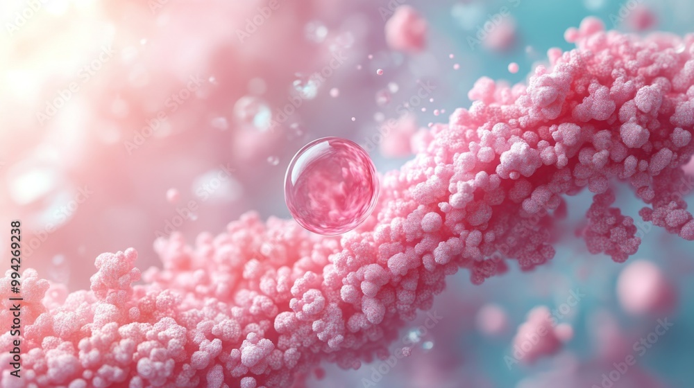 Pink Bubbles with a Soft Glow Pink Bubbles with a Soft Glow