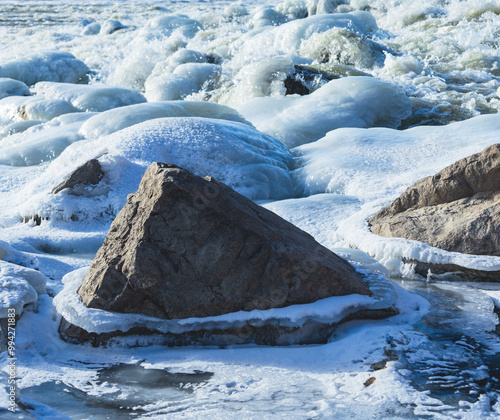 Frozen Mississippi River