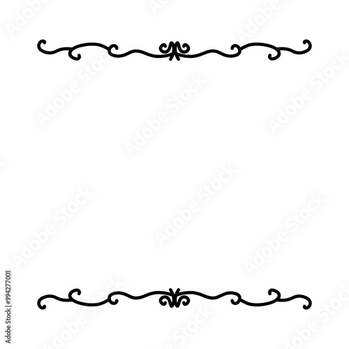 Hand Drawn Curly Frame Ornament