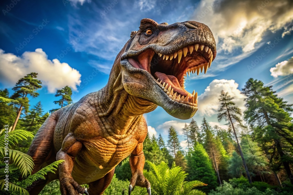 Obraz premium Impressive Display of T-Rex Arms with Distinctive Features and Textures in a Natural Environment