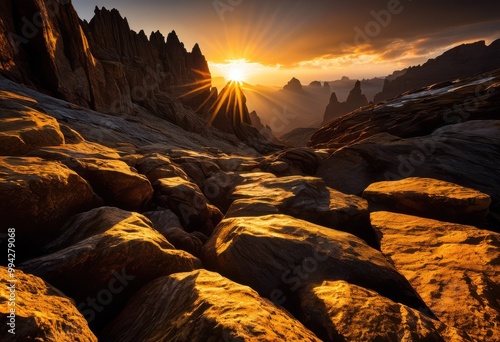 captivating natural light illuminating striking geological formations dramatic shadows enhancing visual depth texture, angle, atmosphere, beauty, brilliance photo