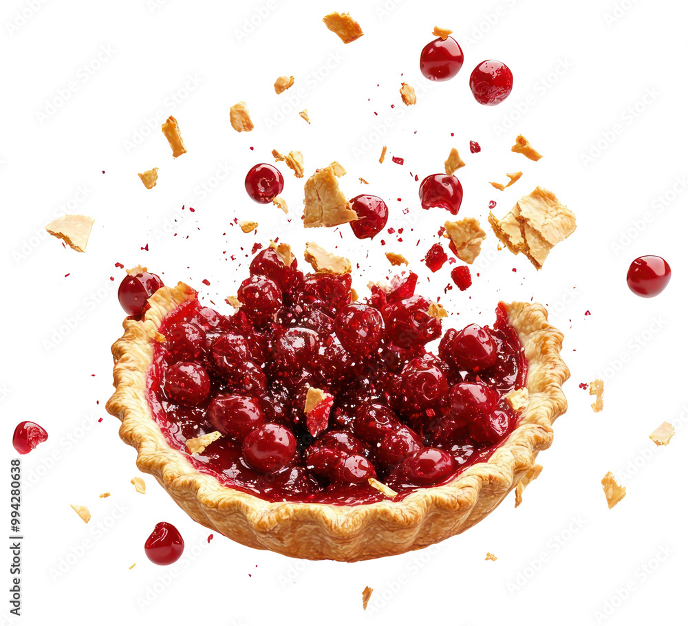 Obraz premium PNG Cherry Pie pie dessert pastry.