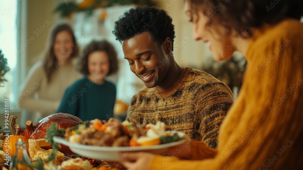 Family Thanksgiving Dinner. Holiday, Family Traditions. Family Thanksgiving Dinner. Holiday, Family Traditions.