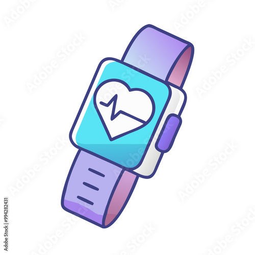 A fitness tracker wristband icon representing activity and health tracking for fitness apps