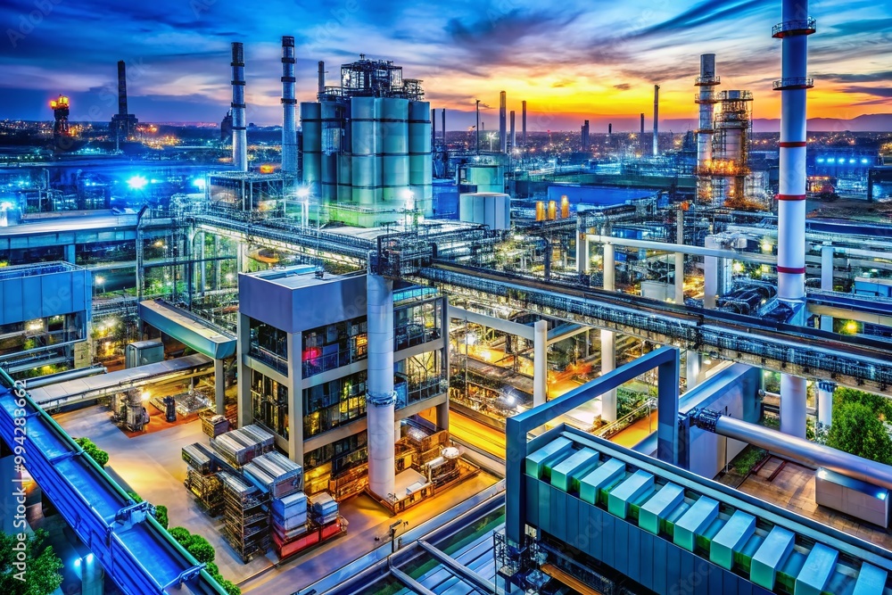 Fototapeta premium Innovative Technology Solutions for Industrial Automation and Smart Infrastructure in a Modern Setting