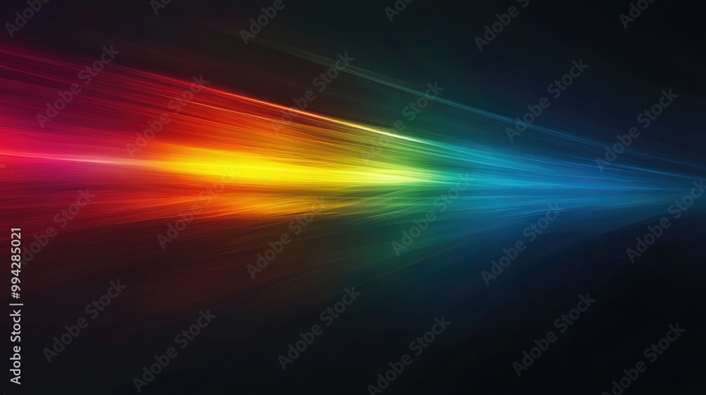 Colorful rainbow against a dark backdrop creating an abstract web design suitable for banners and panels Unique and surrealistic representation of light dispersion Colorful rainbow against a dark backdrop creating an abstract web design suitable for banners and panels Unique and surrealistic representation of light dispersion