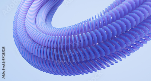 Fototapeta Naklejka Na Ścianę i Meble -  Circle made of glass shapes. 3d rendering.