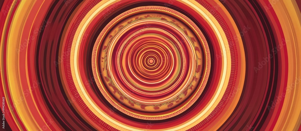 Abstract radial geometric motif featuring concentric designs Abstract radial geometric motif featuring concentric designs