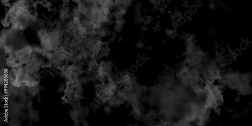 Abstract black fog design with smoke texture overlays. fume overlay design. background with smoke on black and Fog and smoky effect for photos design. Misty fog effect and Isolated black background.	