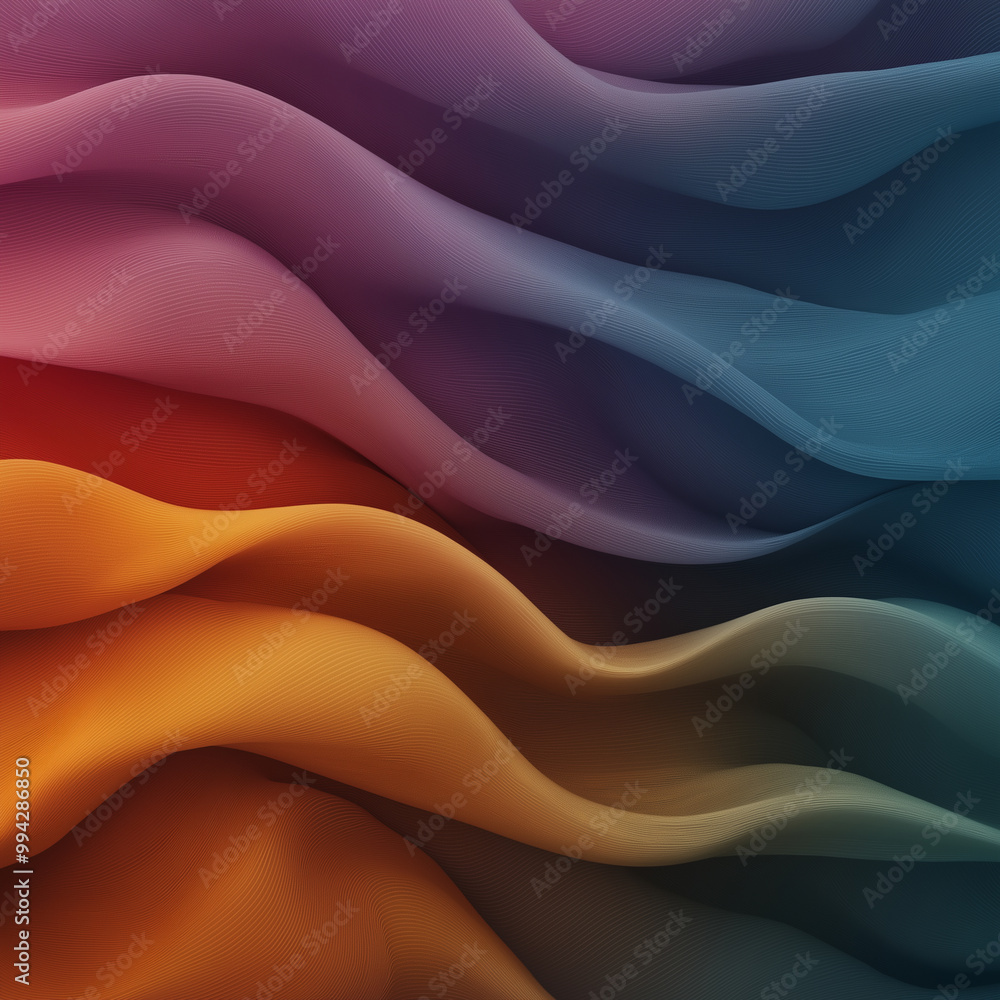 A colorful piece of fabric with a rainbow pattern