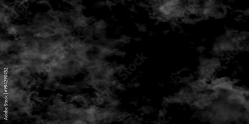 Abstract black fog design with smoke texture overlays. fume overlay design. background with smoke on black and Fog and smoky effect for photos design. Misty fog effect and Isolated black background.	