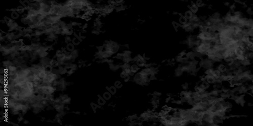 Abstract black fog design with smoke texture overlays. fume overlay design. background with smoke on black and Fog and smoky effect for photos design. Misty fog effect and Isolated black background.	