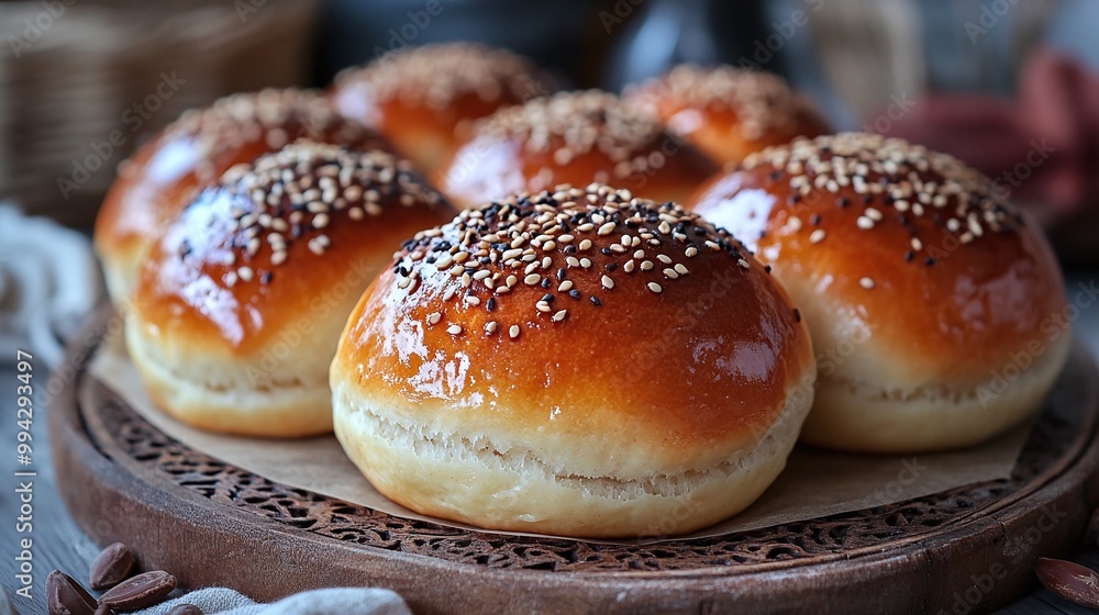 homemade sesame seed rolls drizzled with chocolate glaze, fresh out of the oven with a soft texture, crispy finish, and delightful sweet flavor homemade sesame seed rolls drizzled with chocolate glaze, fresh out of the oven with a soft texture, crispy finish, and delightful sweet flavor