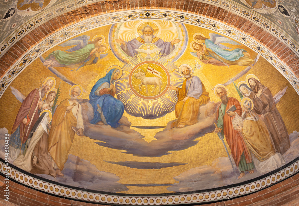 Photo & Art Print PAVIA, ITALY SEPTEMBER 9, 2024 The fresco of Holy