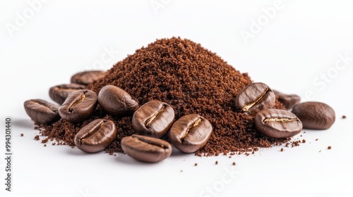 The Ground Coffee Bean Pile