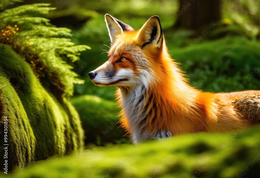 Fototapeta premium majestic close ups forest animals showcasing unmatched detail beauty natural habitat settings, deer, fox, bear, moose, wolf, squirrel, rabbit, raccoon