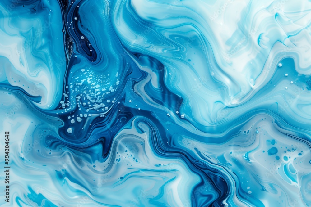 A blue and white swirl pattern that appears to be a painting A blue and white swirl pattern that appears to be a painting