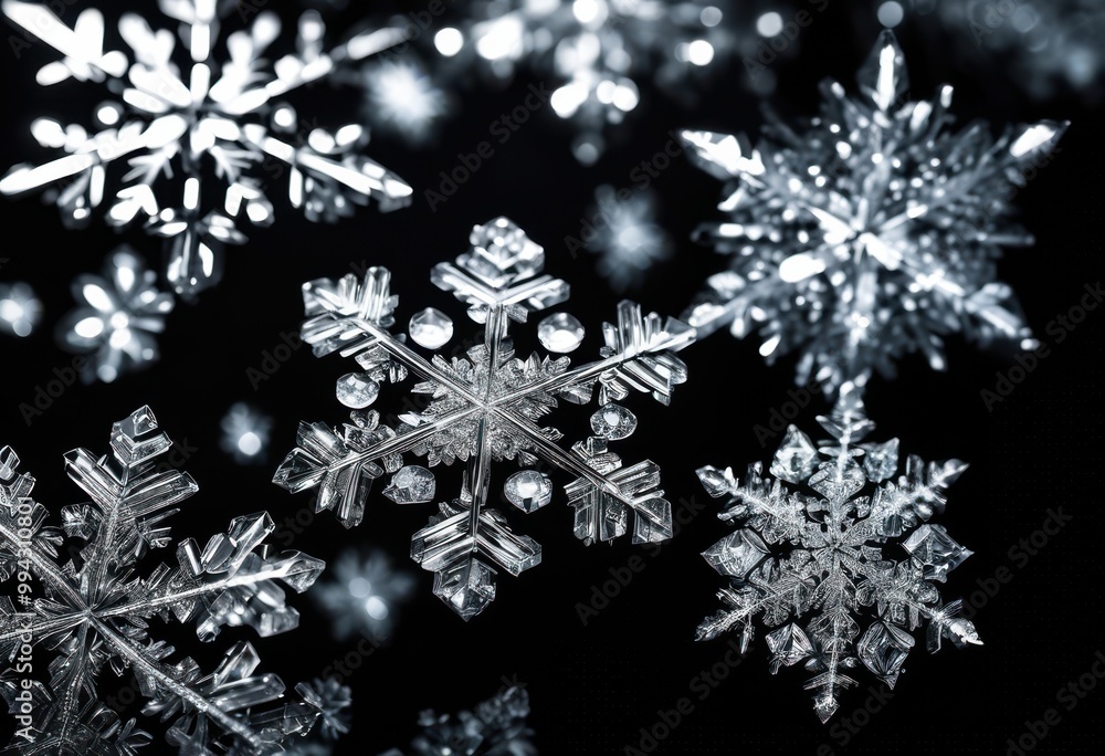 intricate crystal clear snowflakes displayed dark background showcasing unique patterns textures seasonal wonder, frost, ice, winter, beauty, design, light intricate crystal clear snowflakes displayed dark background showcasing unique patterns textures seasonal wonder, frost, ice, winter, beauty, design, light