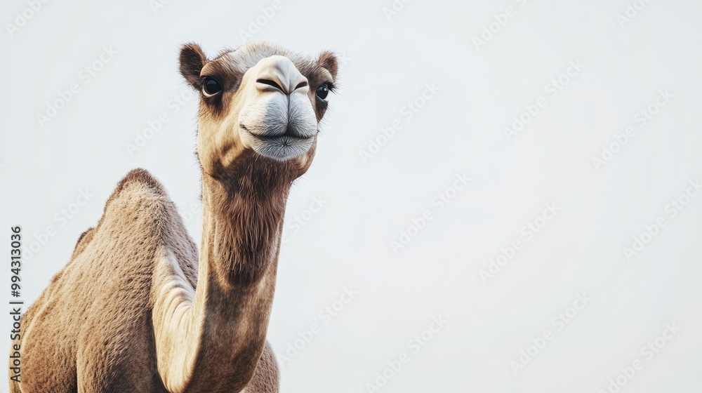 Obraz premium 3D rendered camel against a pure white backdrop