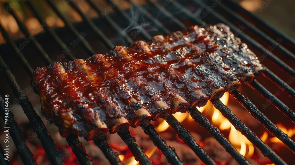The Grilled Ribs Over Flames The Grilled Ribs Over Flames
