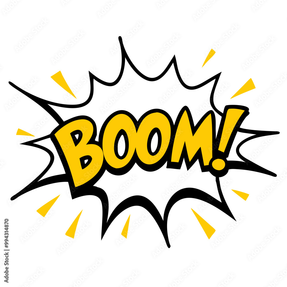 a comic-style explosion graphic with the word a comic-style explosion graphic with the word