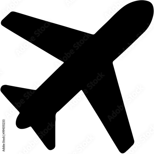 Black plane icon