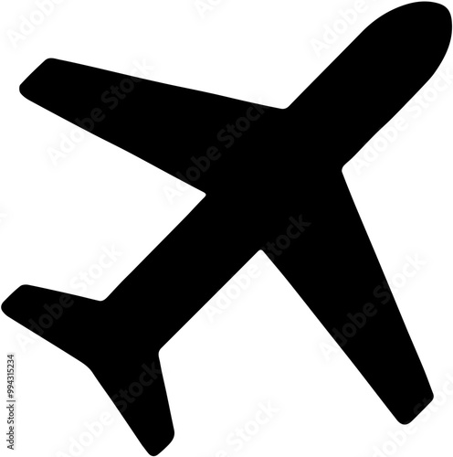 Black plane icon