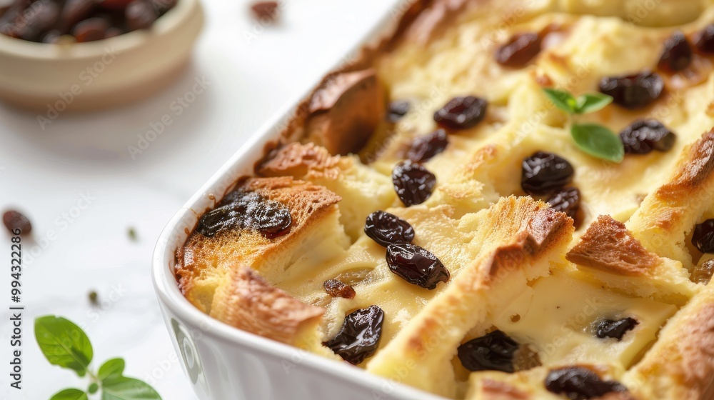 A white dish with a baked dessert in it A white dish with a baked dessert in it