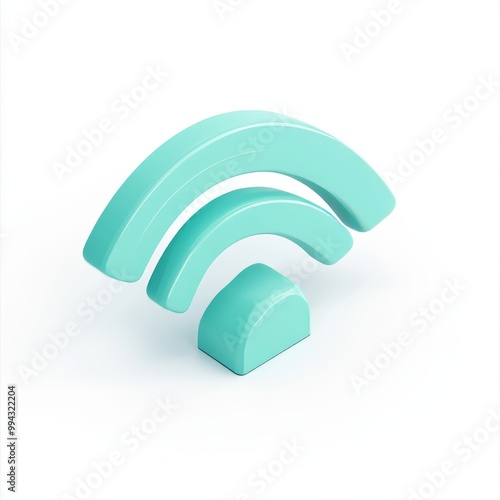 An elegant and minimalistic Wi-Fi logo perfectly suited for digital design.