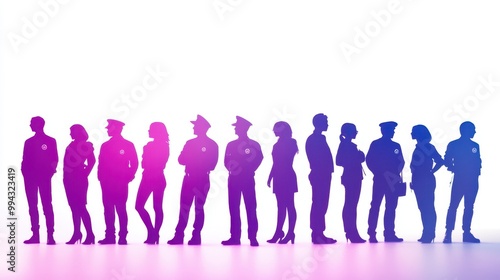 The Silhouette of Police Officers