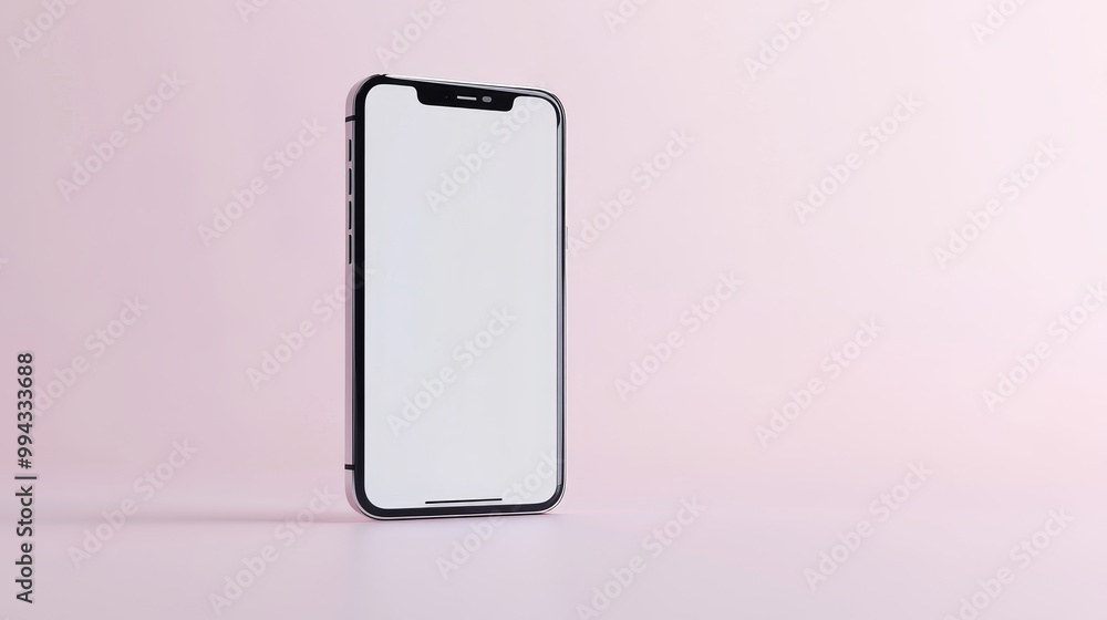 3D realistic smartphone mockup with isolated white background for UI/UX presentation. 3D realistic smartphone mockup with isolated white background for UI/UX presentation.