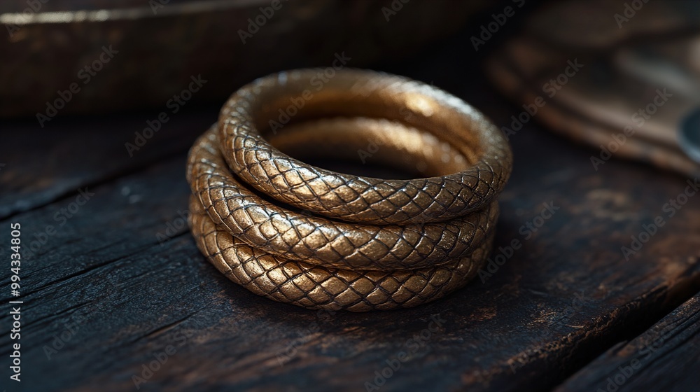 Gold Snake Leather Bracelet - Handmade Jewelry Gold Snake Leather Bracelet - Handmade Jewelry