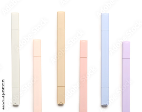 Colorful felt tip pens on w...