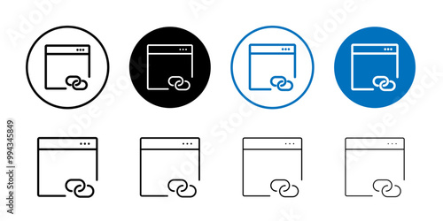 Backlink icon thin line vector illustration