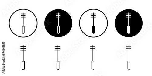 Bottle sweeper cleaning brush icon thin line vector illustration