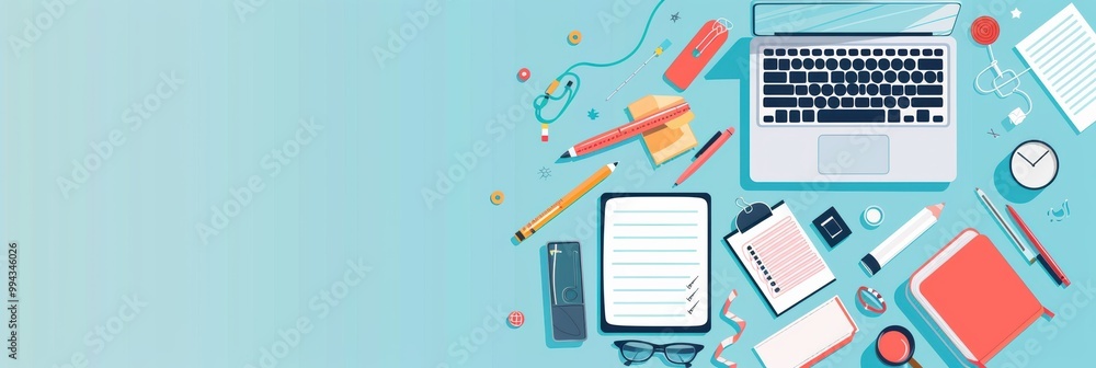 E-learning solutions and digital education banner for online lessons and courses E-learning solutions and digital education banner for online lessons and courses