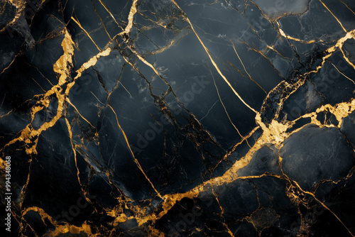 Beautiful Black & Gold Marble Surface. Marble Texture. Background.