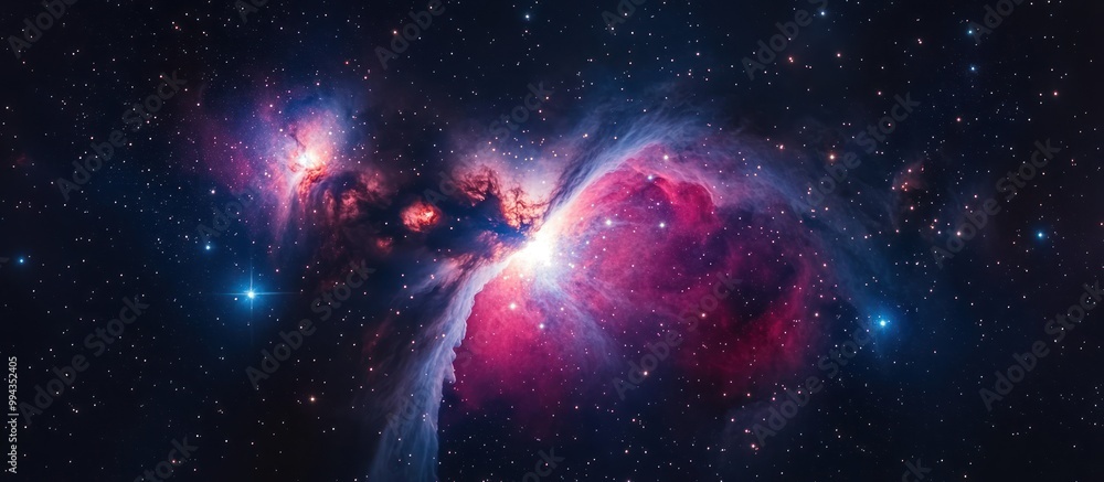 Fototapeta premium Cosmic Nebula: A Stellar Symphony