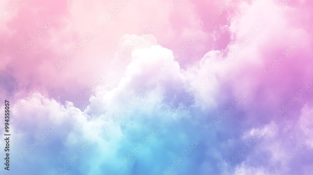 Pastel Colored Clouds in a Dreamy Sky Pastel Colored Clouds in a Dreamy Sky