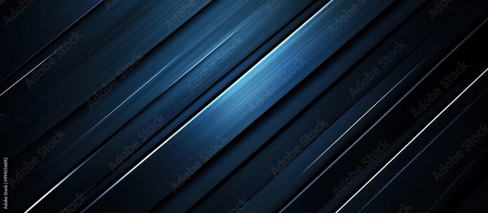 Obraz premium Abstract Diagonal Lines - Blue and Black