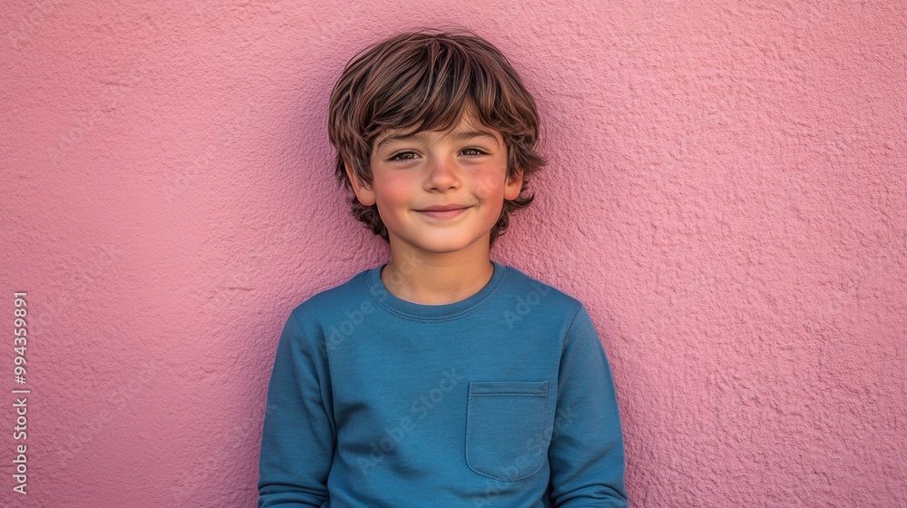 The Smiling Boy Against Wall The Smiling Boy Against Wall