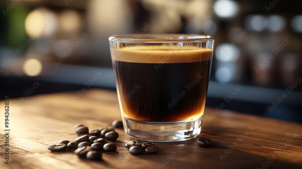 The Espresso in Glass Cup The Espresso in Glass Cup
