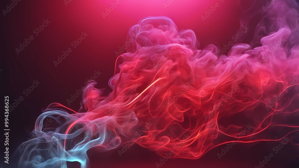 Abstract 3D Smoke With Holographic and Futuristic Touch of Red Color Abstract 3D Smoke With Holographic and Futuristic Touch of Red Color