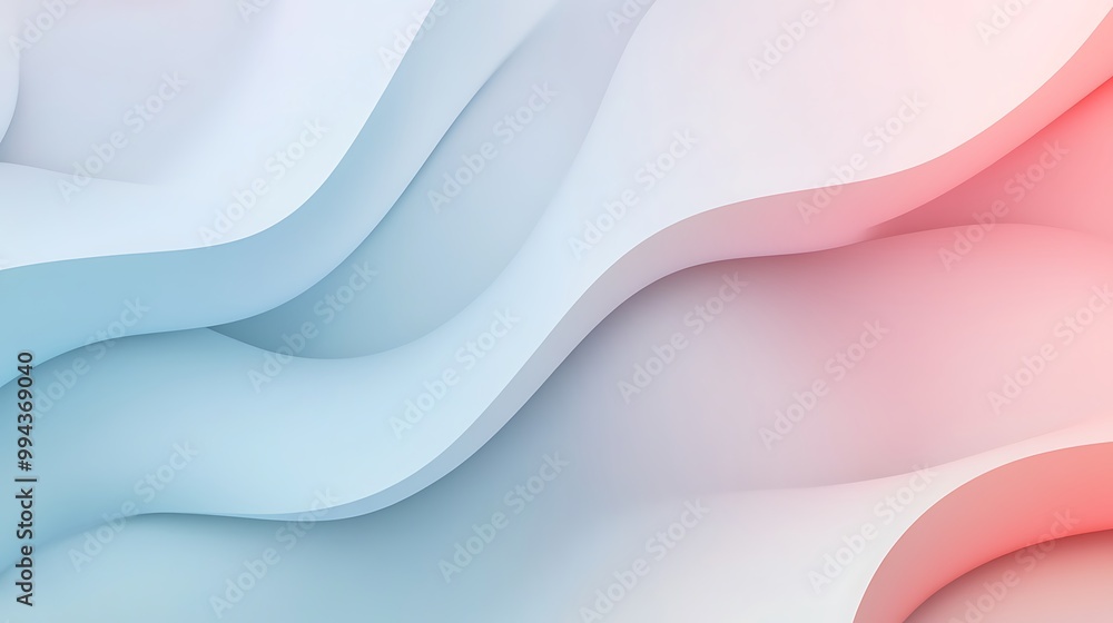 Obraz premium Pastel Colored Abstract Wavy Background Design