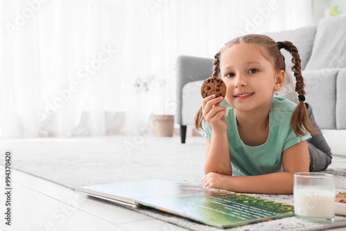 Happy little girl with pigt...